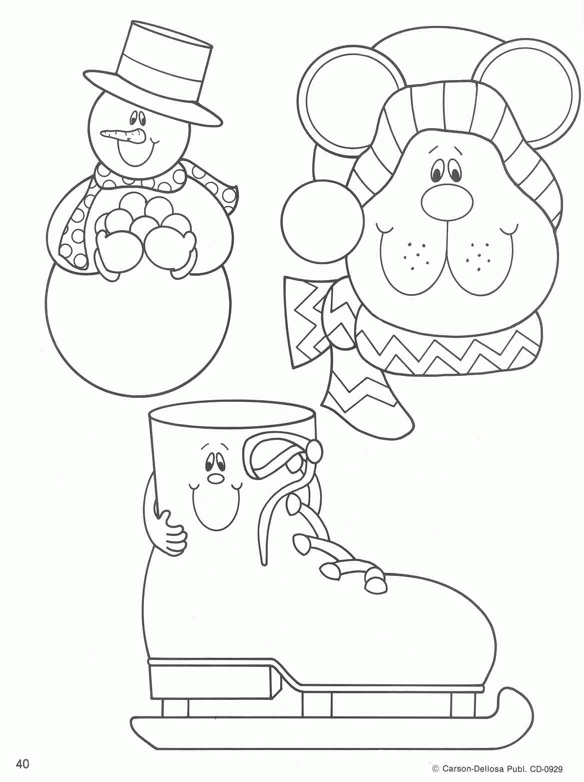 Bałwany kolorowanki